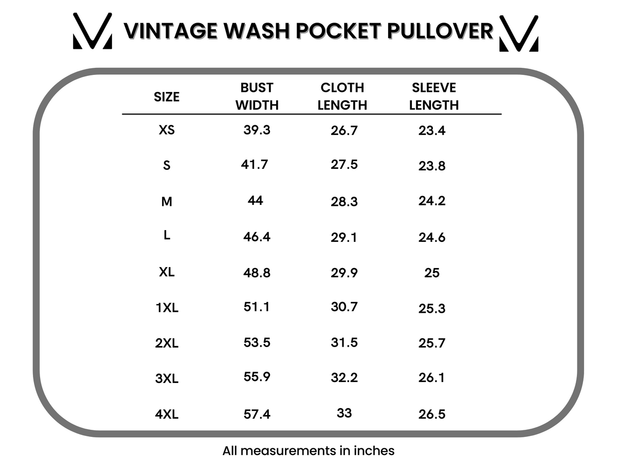 Vintage Wash Pocket Pullover in Red