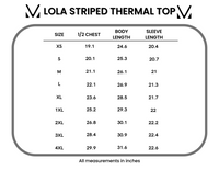 Lola Striped Thermal Top in Grey
