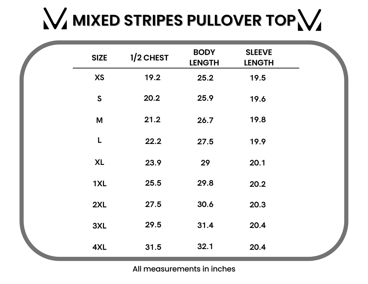 Mixed Stripes Pullover Top