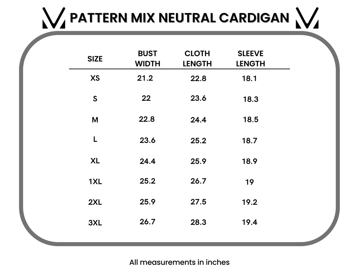 Pattern Mix Neutral Cardigan
