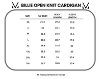 Billie Open Knit Cardigan in Dusty Purple