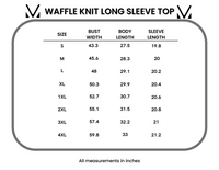 Waffle Knit Long Sleeve Top in Pumpkin