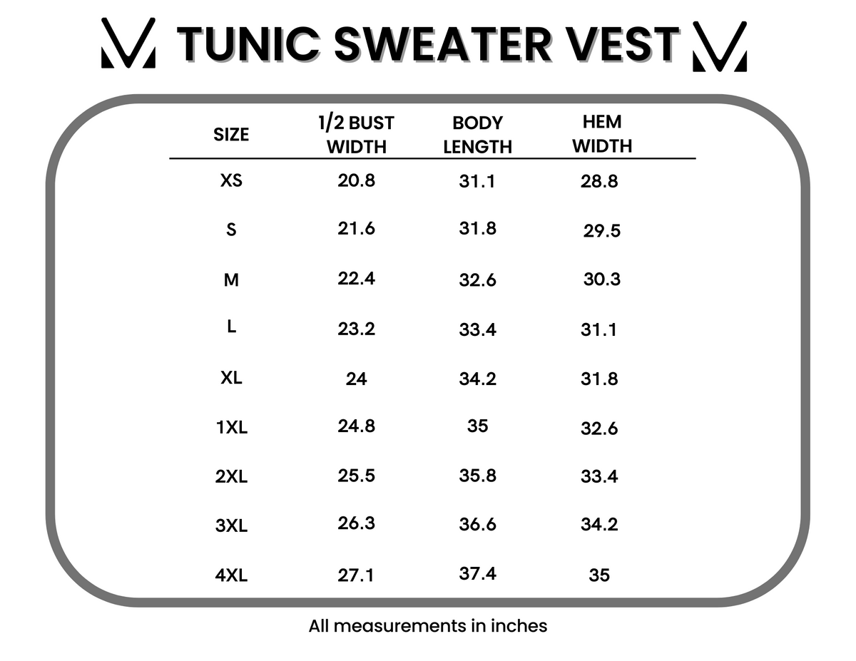 Tunic Sweater Vest in Rust