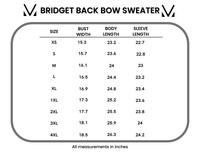Bridget Back Bow Sweater in Hunter Green