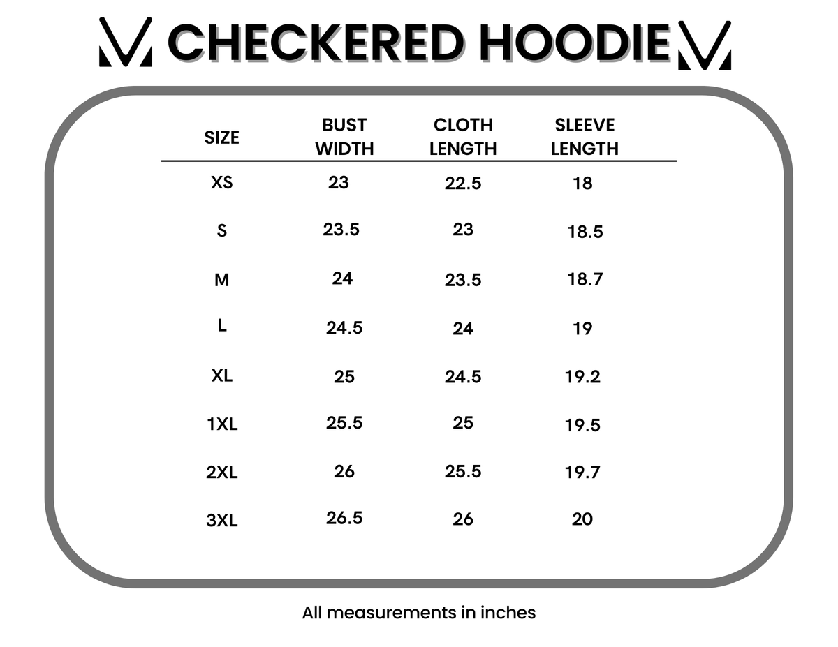 Checkered Hoodie in Pink and White