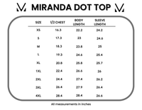 Miranda Dot Top  in Black