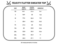 Felicity Flutter Sweater Top in Ivory
