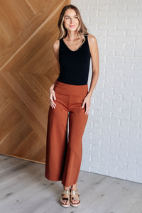 Magic Wide Leg Crop Pants in Rust