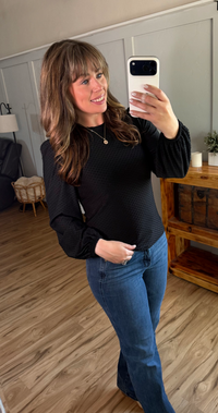 Miranda Dot Top  in Black