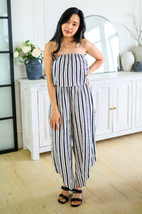 Modern Stripes Sleeveless Jumpsuit