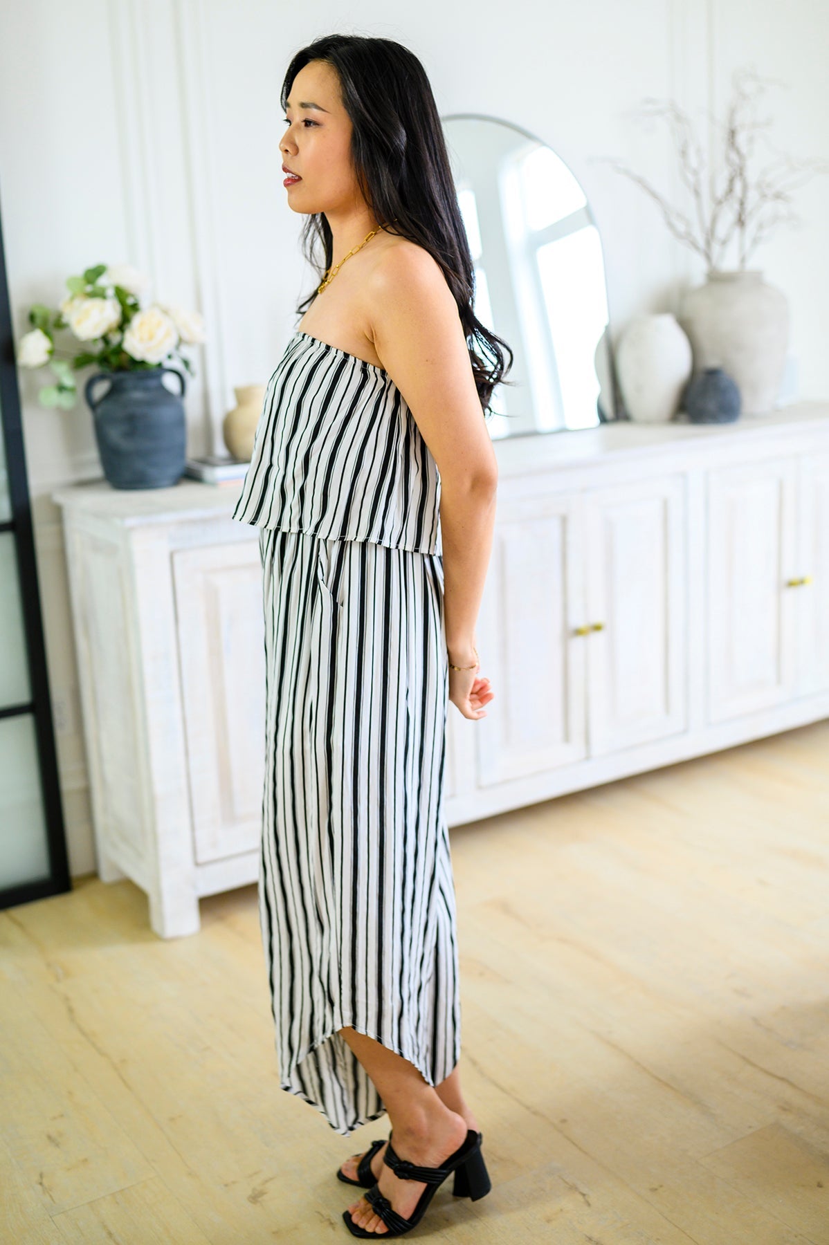 Modern Stripes Sleeveless Jumpsuit