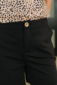 Monoca High Waisted Shorts in Black