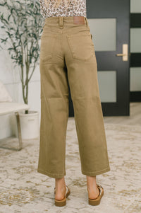 Judy Blue High Waist Wide Leg Ankle Jean with Vintage Front Yoke