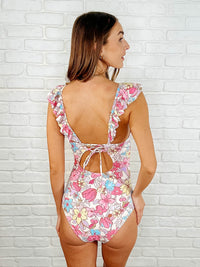 Naples Floral Ruched Swimsuit