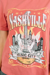 Nashville Music City Casual Graphic Tee