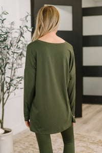 Next to Nothing Top and Bottom Set in Dark Olive