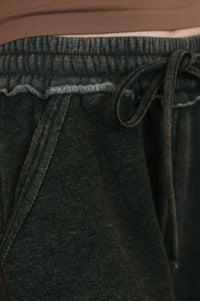 Nights Like This High Waist Palazzo Sweats in Ash Black