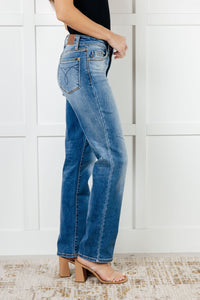 Judy Blue Vintage Wash Thermal Straight Jeans