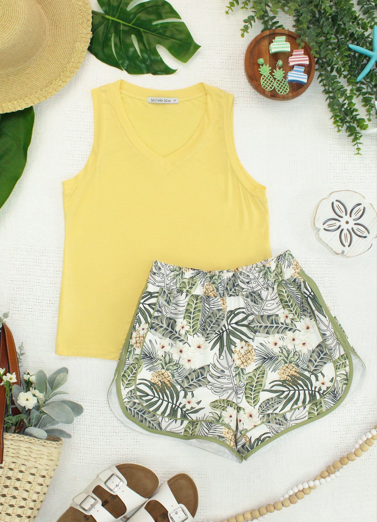 Noelle Tank in Lemon