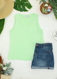 Noelle Tank in Lime