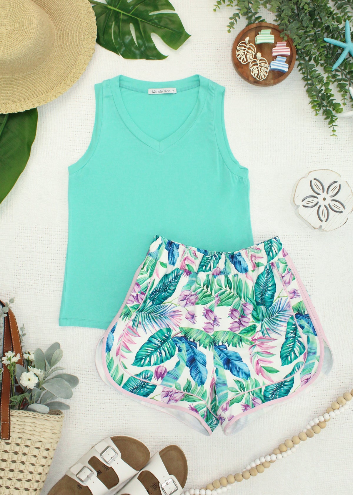Noelle Tank in Turquoise