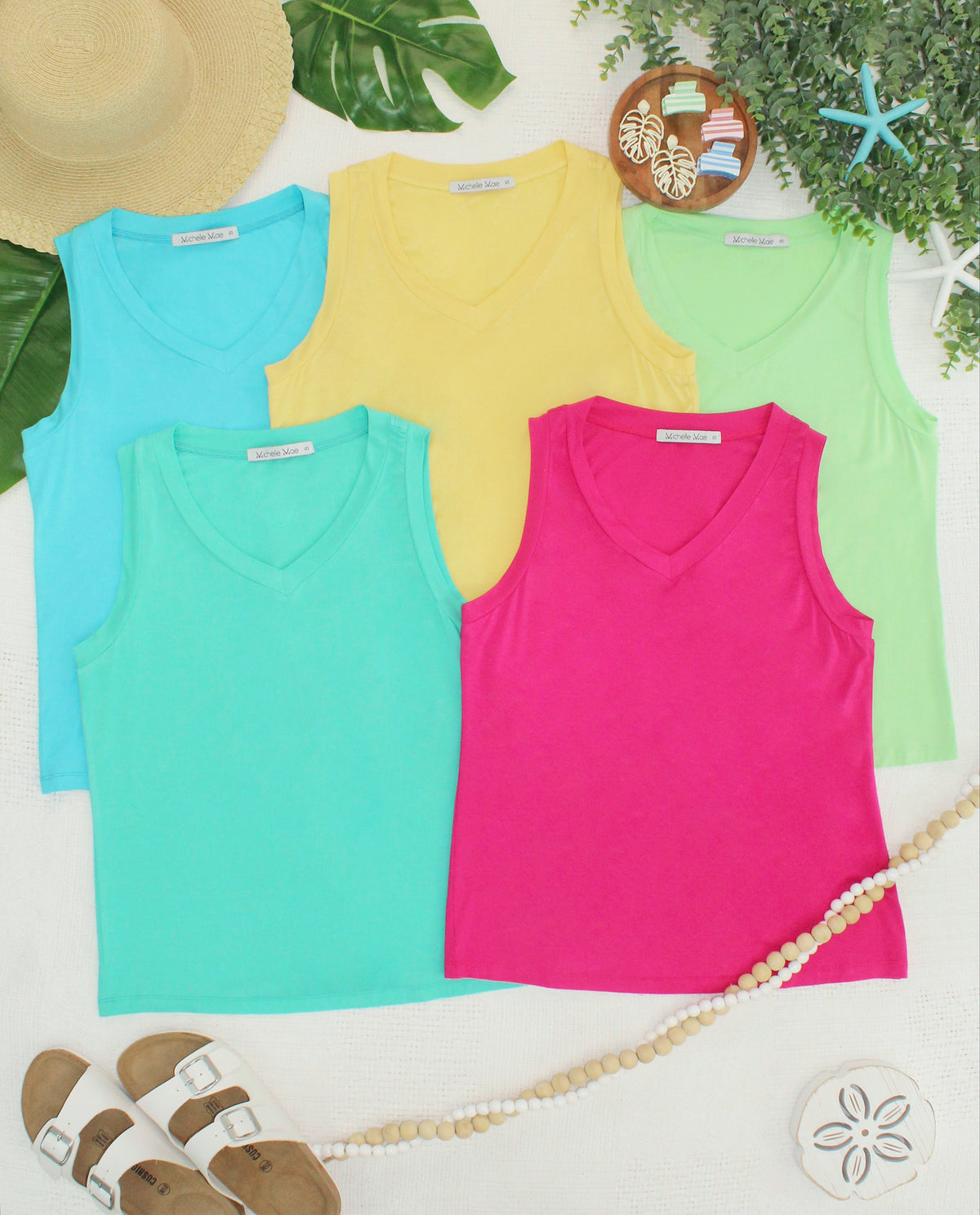Noelle Tank in Lime
