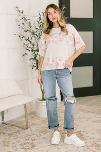 Painting the Roses Color Block Relaxed Top