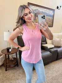 Alison Henley Tank in Rose