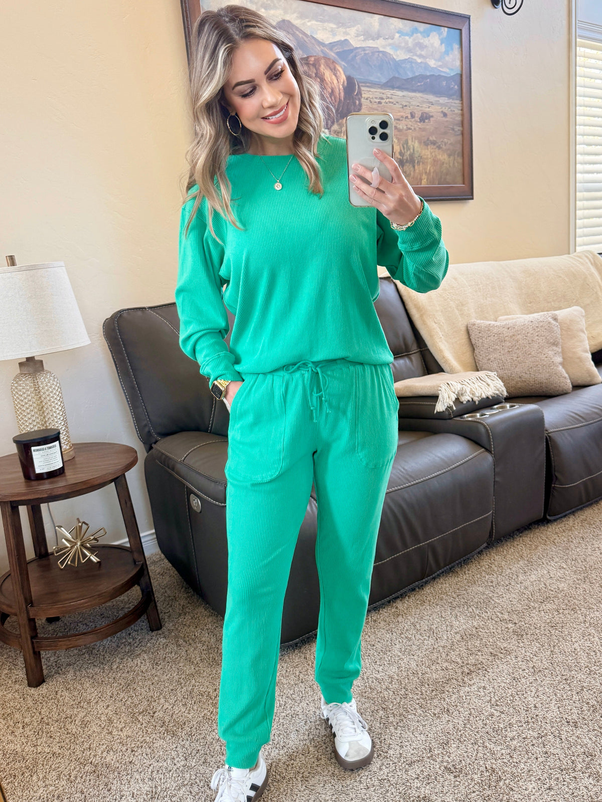Corrine Joggers in Emerald