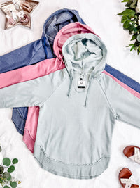 Vintage Wash Beach Hoodie in Seabreeze