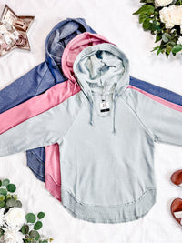 Vintage Wash Beach Hoodie in Seabreeze