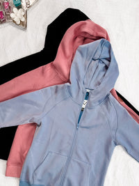 Scuba Full Zip Hoodie in Rose
