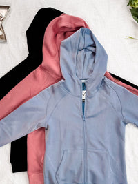 Scuba Full Zip Hoodie in Rose