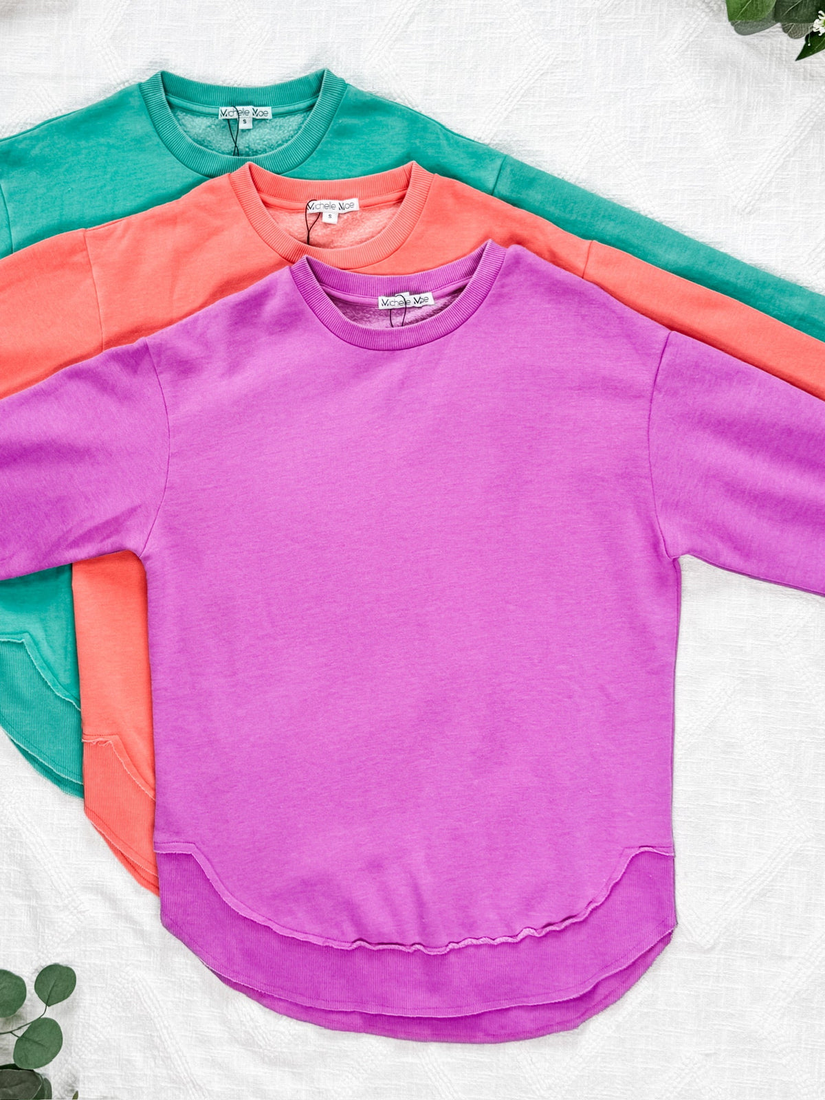 Vintage Wash Pullover in Caribbean Green