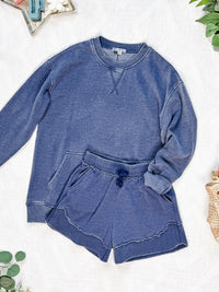 Vintage Wash Pocket Pullover in Nautical Navy