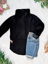 Mia Scuba Half zip in Black