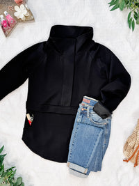 Mia Scuba Half zip in Black