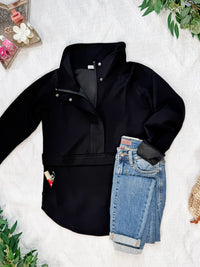 Mia Scuba Half zip in Black