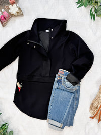 Mia Scuba Half zip in Black