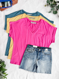 Sierra Pocket Top in Light Teal