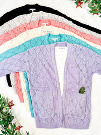 Open Knit Cardigan in Neutral