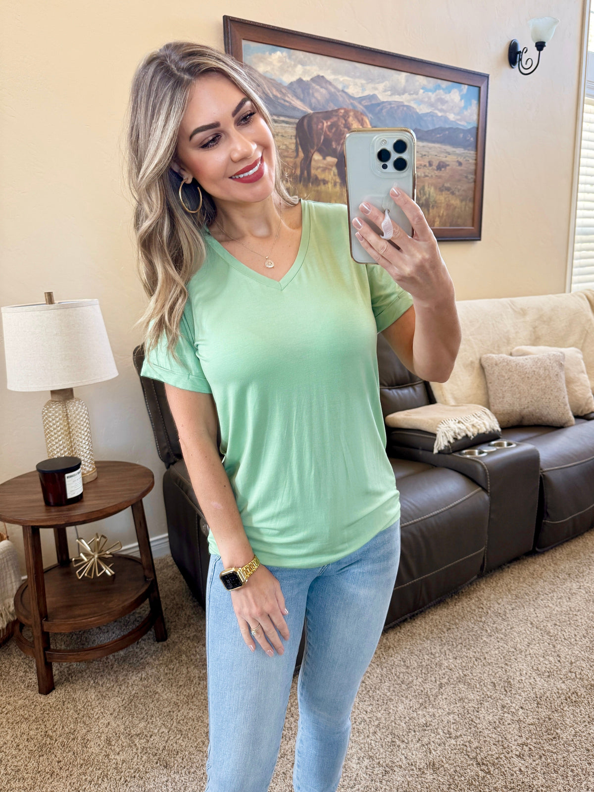 Sophie Tee in Seafoam Green