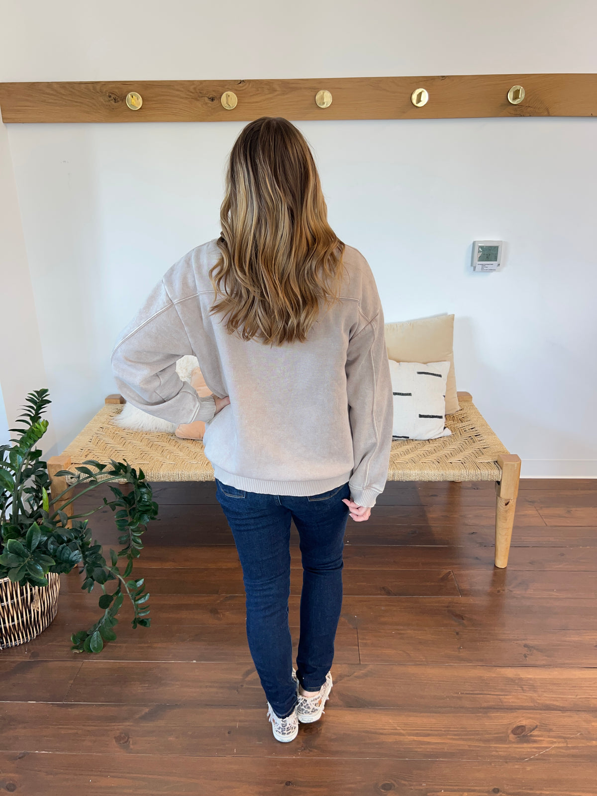 You Should Know Half Zip Pullover in Ash Mocha