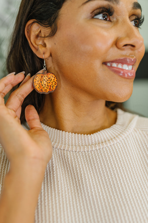 Pumpkin Prowl Earrings in Orange
