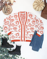 Pumpkins Pocket Cardigan