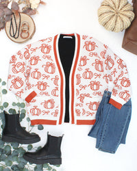 Pumpkins Pocket Cardigan