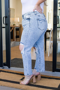 Vervet High Rise Crop Straight Jeans