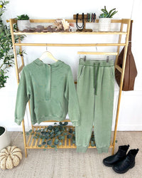 Ryker Vintage Wash Hoodie in Olive