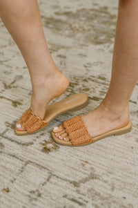 Screen Woven Square Toe Sandal