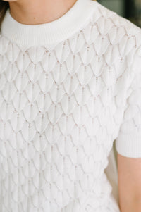 So Intriguing Textured Knit Top